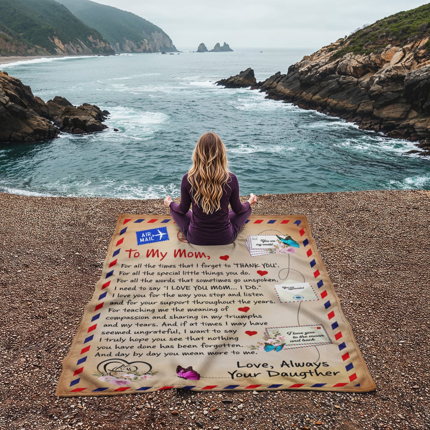 To My Mom Thank You – Coral Fleece Blanket