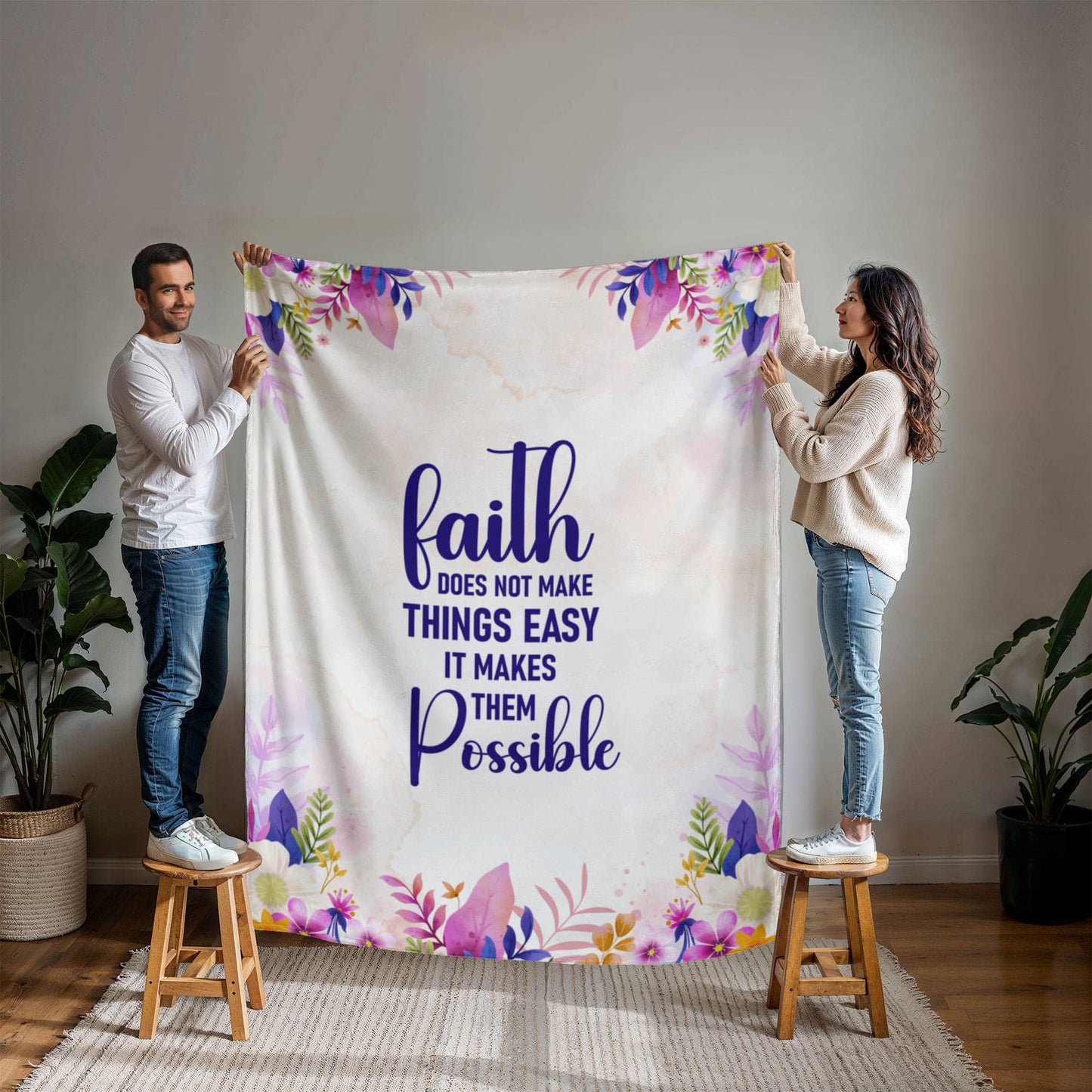 Faith Does Not Make Things Easy – Mink Touch Fleece Blanket